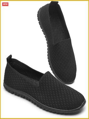 Mesh Flats Shoes Breathable Slip On Casual Comfortable Walking Shoes